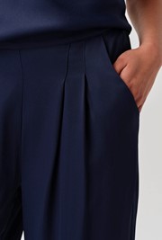 Andie Pleated Wide Leg Satin Trousers