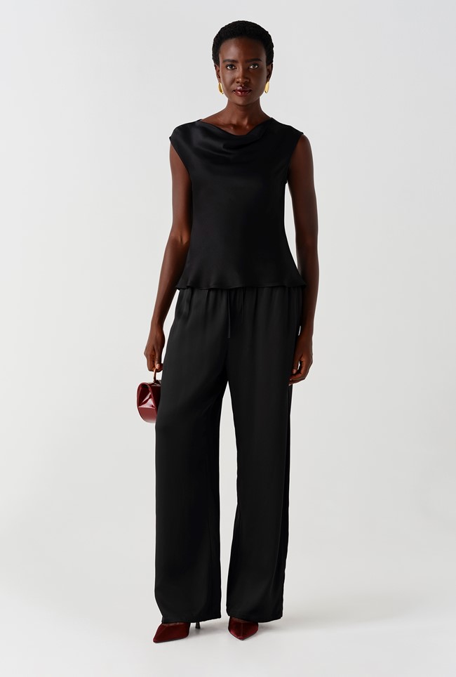 Imogen Satin Draw String Trousers