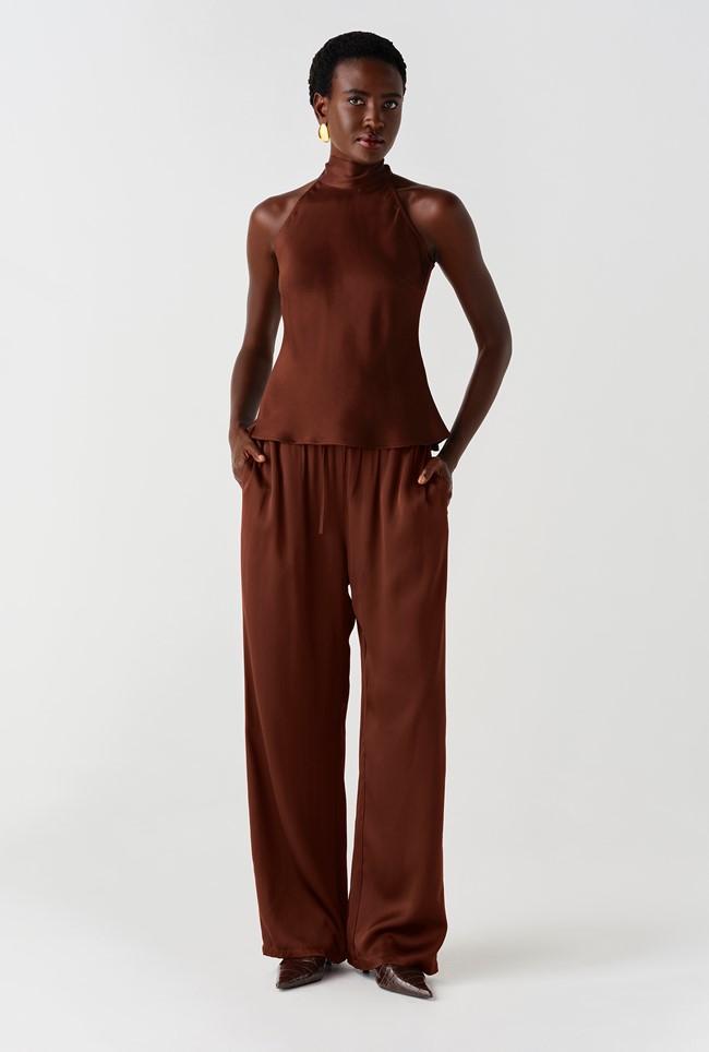 Imogen Satin Draw String Trousers