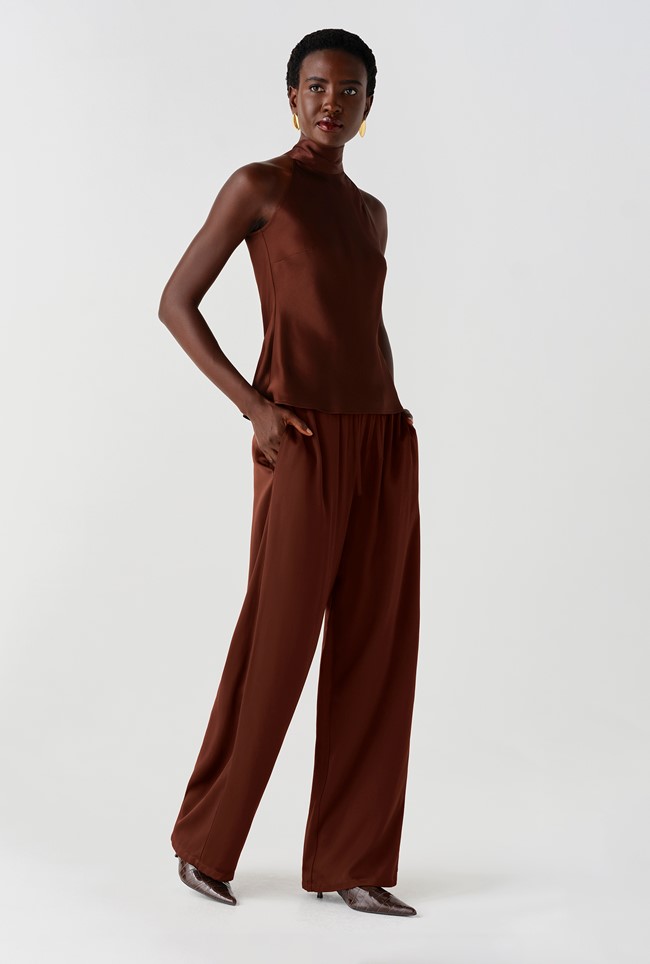 Imogen Satin Draw String Trousers