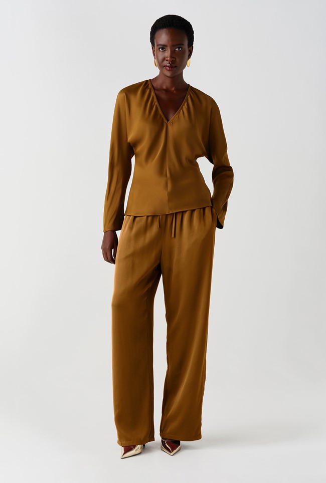 Imogen Satin Draw String Trousers