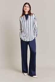 Amy Satin Long Sleeve Shirt