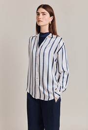 Amy Satin Long Sleeve Shirt
