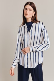Amy Satin Long Sleeve Shirt