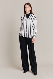 Amy Satin Long Sleeve Shirt