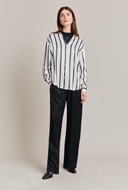 Amy Satin Long Sleeve Shirt