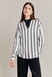 Amy Satin Long Sleeve Shirt