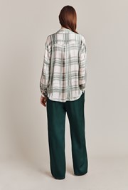 Amy Satin Long Sleeve Shirt