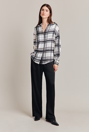 Amy Satin Long Sleeve Shirt