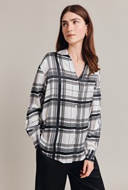 Amy Satin Long Sleeve Shirt
