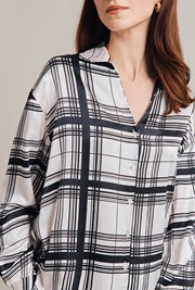 Amy Satin Long Sleeve Shirt