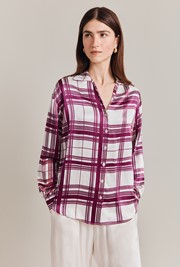 Amy Satin Long Sleeve Shirt
