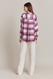 Amy Satin Long Sleeve Shirt
