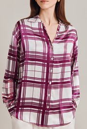 Amy Satin Long Sleeve Shirt