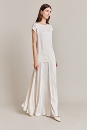 Melody Satin Short Sleeve Top