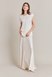 Melody Satin Short Sleeve Top