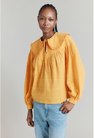 ももたろう　eLLa doby dot jacquard blouse eLLa doby dot jacquard blouse