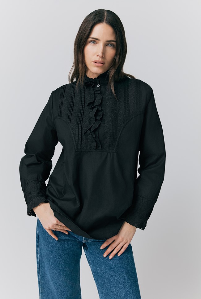 Ellery Broderie Anglaise Cotton Blouse