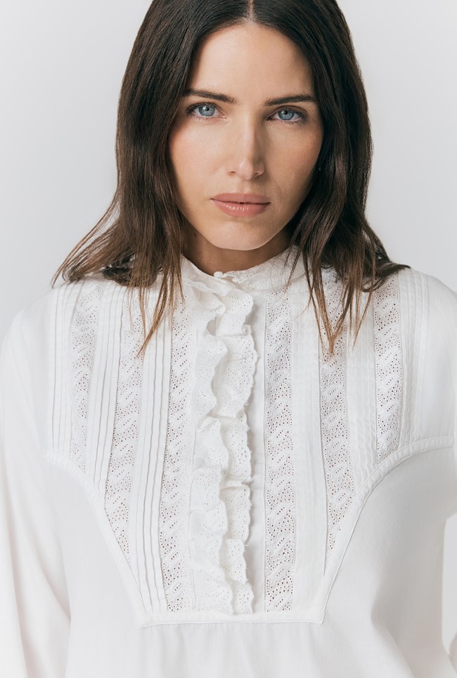 Ellery Broderie Anglaise Cotton Blouse