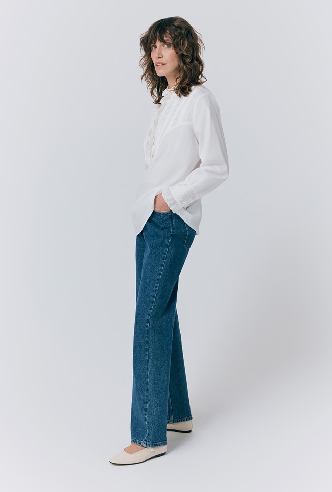 Ellery Broderie Anglaise Cotton Blouse