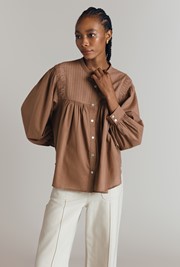 Greta Cotton Jacquard Blouse