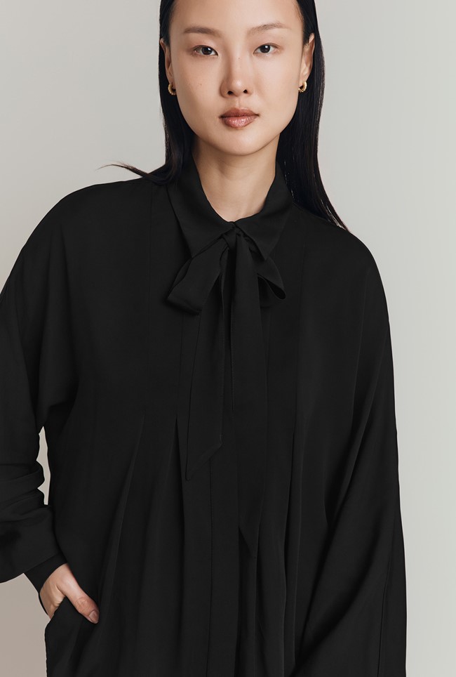 Margie Tie Neck Pussybow Blouse