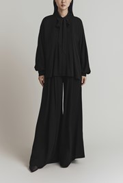 Margie Pussybow Tie Neck Blouse