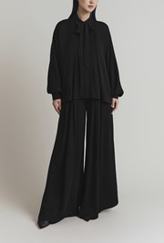 Margie Pussybow Tie Neck Blouse