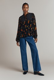 Jennifer Floral Print Mix Georgette Blouse