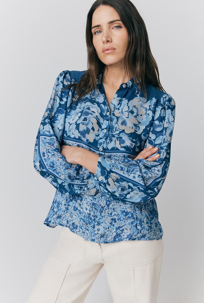 Josie Placement Floral Blouse 