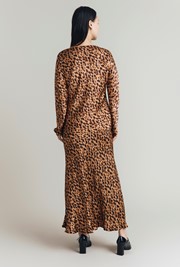 Isabella Leopard Print Satin Blouse