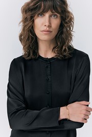 Efie Satin Button Through Blouse