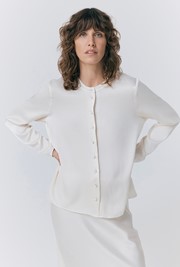 Efie Satin Button Through Blouse