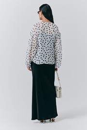 Karina Polka Dot Long Sleeve Blouse