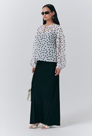 Karina Polka Dot Long Sleeve Blouse