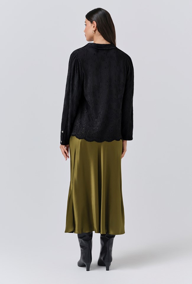 Emily Embroidery Button Through Blouse