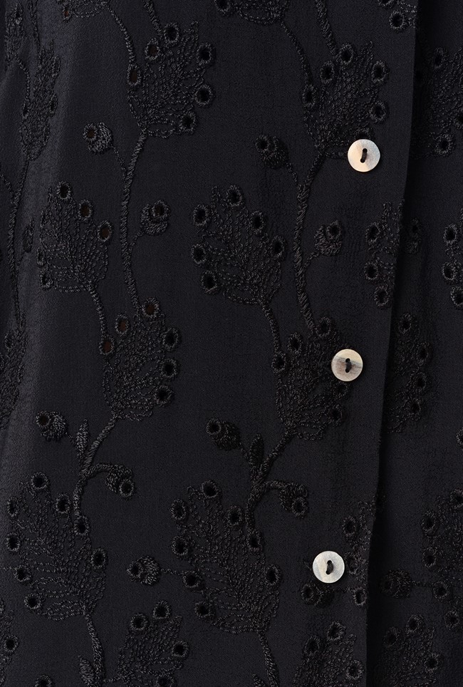 Emily Embroidery Button Through Blouse