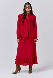 Talia Crepe Tie Neck Blouse