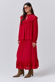 Talia Crepe Tie Neck Blouse