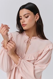 Talia Crepe Tie Neck Blouse