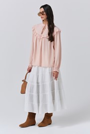 Talia Crepe Tie Neck Blouse