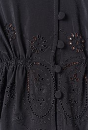 Ada Crepe V Neck Button Down Blouse