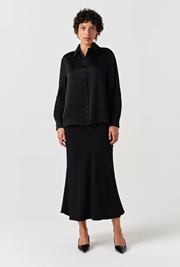 Esther Collared Satin Shirt
