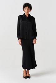 Esther Collared Satin Shirt