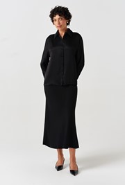 Esther Collared Satin Shirt
