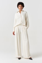 Esther Collared Satin Shirt
