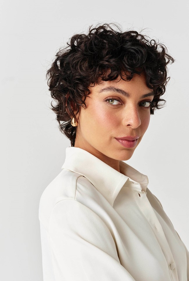 Esther Collared Satin Shirt