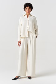 Esther Collared Satin Shirt