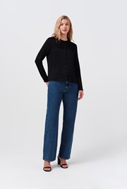 Efie Luxurious Satin Back Crepe Blouse