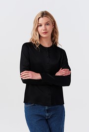 Efie Luxurious Satin Back Crepe Blouse